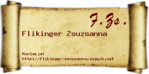 Flikinger Zsuzsanna névjegykártya